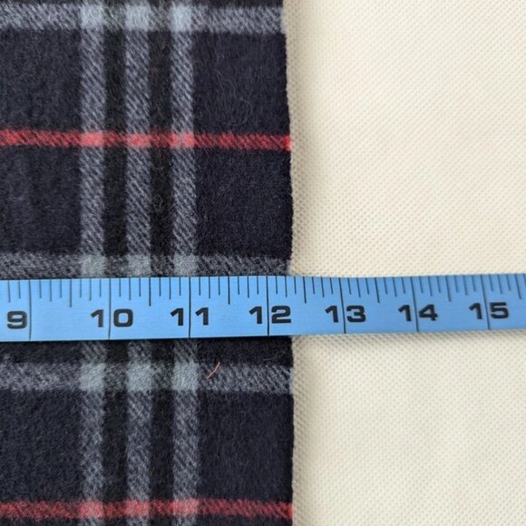 BURBERRY London Vintage Classic Nova Check Knit 100% Lambs Wool Black SCARF - Picture 6 of 6